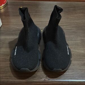 Kids Balenciaga Black Speed Trainers
